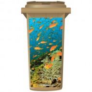 Tropical View Under The Sea Wheelie Bin Sticker Panel